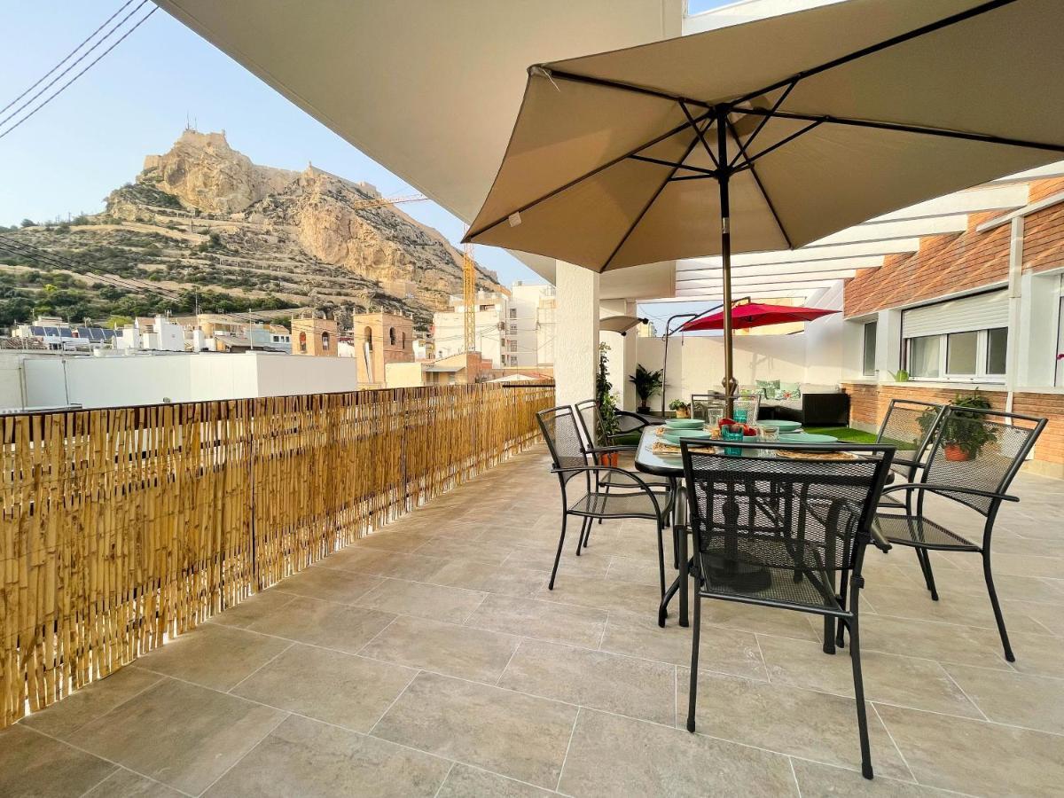 La Terraza. Vistas Al Castillo A 1 Min. De La Playa Alicante Exterior photo